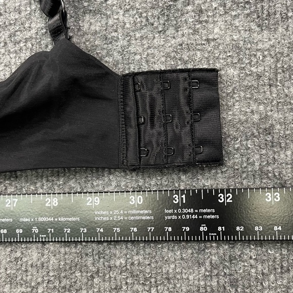 Bali Bra Womens 42DD Black Satin Padded Adjustable‎ Straps Hook Eye Closure - Picture 7 of 8